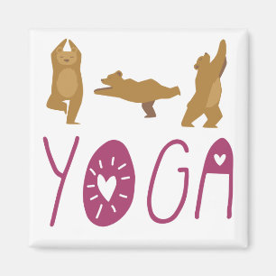 Funny Beer Yoga Poses Magneet