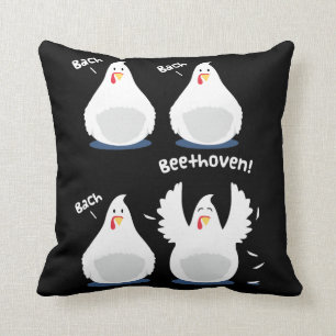 Funny Beethoven Chicken Music Pillow Kussen