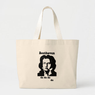 Funny Beethoven Grote Tote Bag