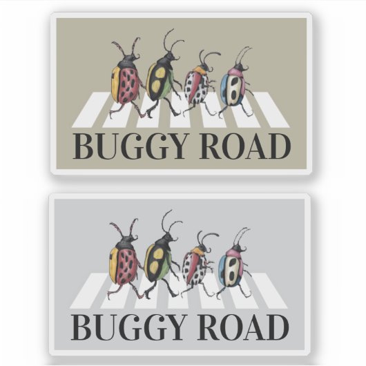 Funny Beetles Sticker (Voorkant)
