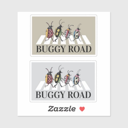Funny Beetles Sticker (Vel)