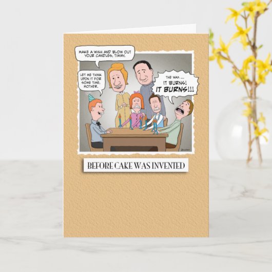 Funny before Cake was bevallen. Kaart (Gele Bloem)