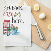 Funny Befuddled Senior Butterfly Kitchen Towel Theedoek (Quarter Fold)