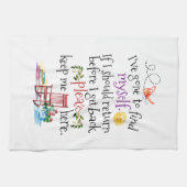 Funny Befuddled Senior Butterfly Kitchen Towel Theedoek (Horizontaal)