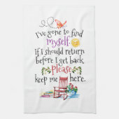 Funny Befuddled Senior Butterfly Kitchen Towel Theedoek (Verticaal)