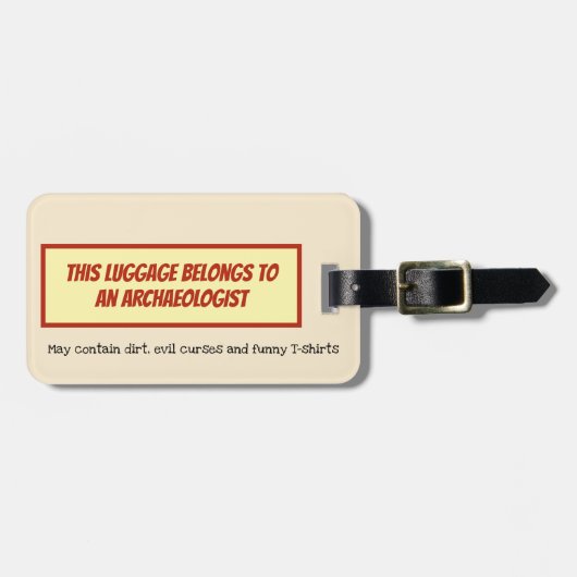 Funny "behoort tot een archeoloog" bagagelabel (Voorkant horizontaal)