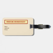 Funny "behoort tot een archeoloog" bagagelabel (Achterkant horizontaal)