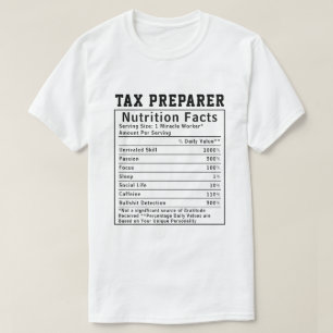 Funny belastingaangifte voedingsfeiten financieel  t-shirt