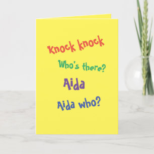 Funny Belated Birthday Card Knock Knock Joke Kaart