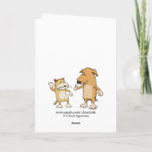 Funny Belated Birthday Cat Kaart (Achterkant)