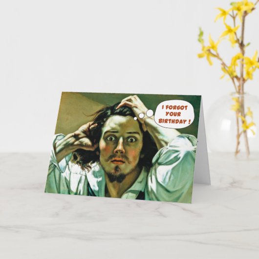 Funny Belated Birthday Kaart (Gele Bloem)