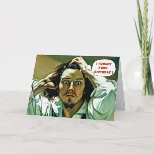 Funny Belated Birthday Kaart (Voorkant)