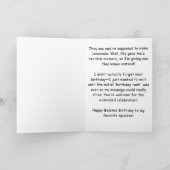 Funny Belated Birthday Message: Lemon Theme Kaart (Binnen)