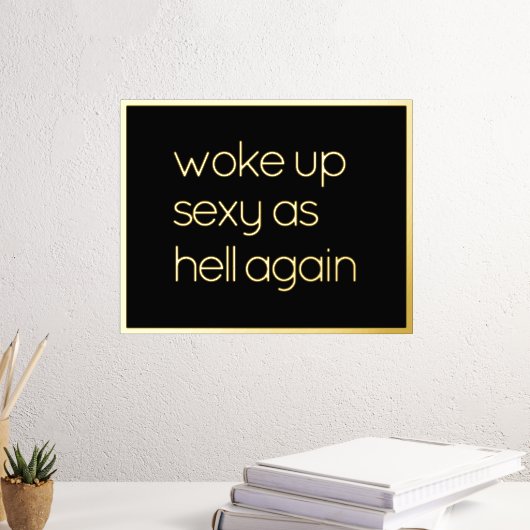 Funny Beleef zelf gouden Prints (Insitu (Desk 3))