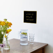 Funny Beleef zelf gouden Prints (Laag (Keuken))