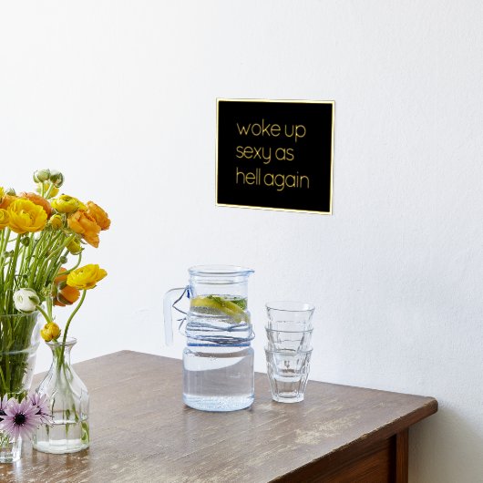 Funny Beleef zelf gouden Prints (Laag (Keuken))