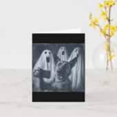 Funny Belgian Malinois Selfie Halloween Ghost Retr Kaart (Gele Bloem)