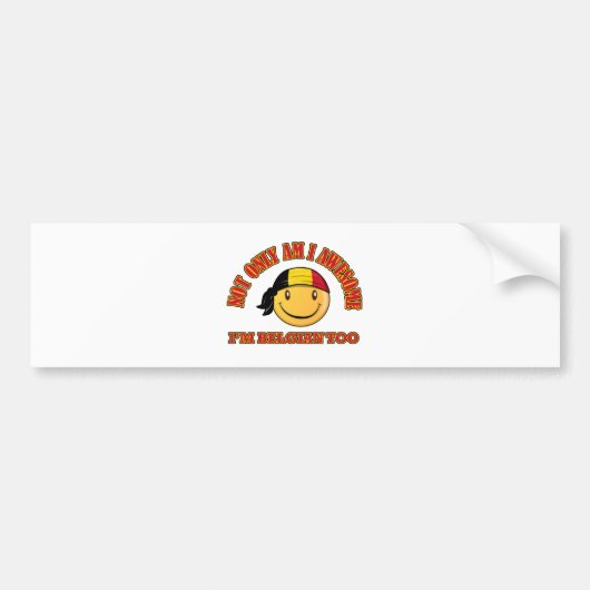 Funny BELGIAN vlag design Bumpersticker (Voorkant)