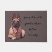 Funny Belgium Malinois Dog Doormat Deurmat (Voorkant)
