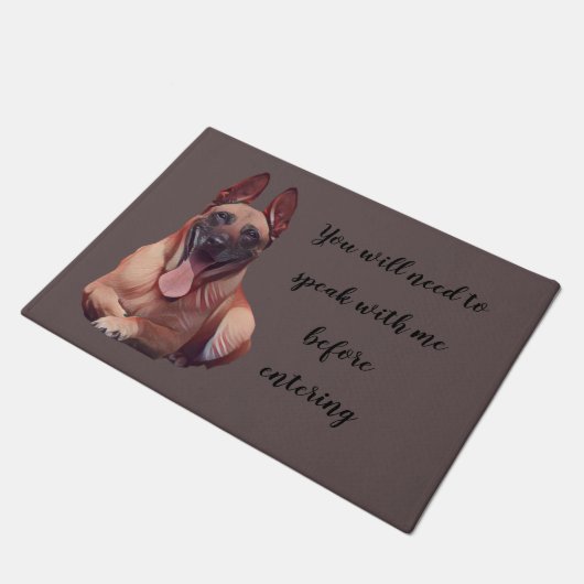 Funny Belgium Malinois Dog Doormat Deurmat (Schuin)