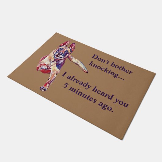 Funny Belgium Malinois Doormat Deurmat (Schuin)