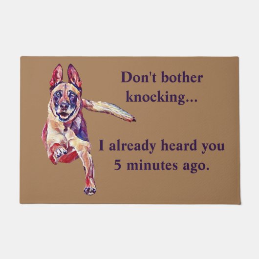 Funny Belgium Malinois Doormat Deurmat (Voorkant)