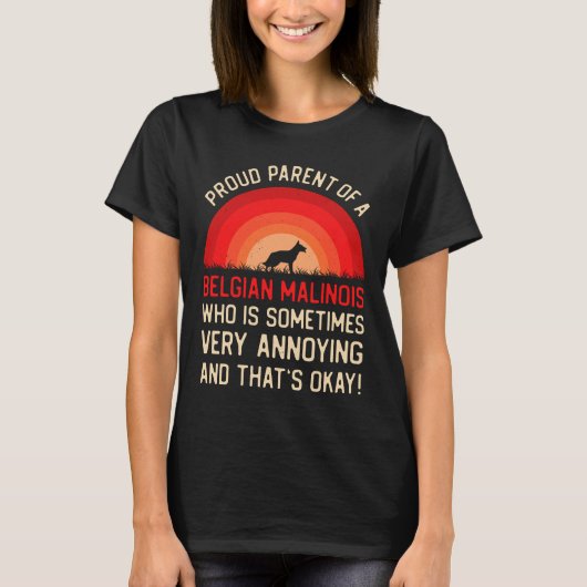 Funny Belgium Malinois T-shirt (Voorkant)