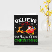 Funny Believe In The Magic Of Christmas  Kaart (Gele Bloem)