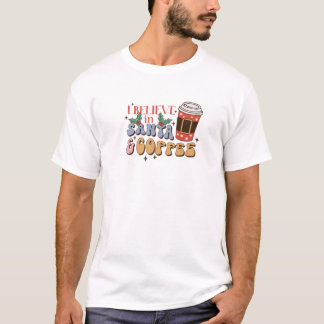 Funny Believe kerstT-shirt, Groovy kerstkoff T-shirt