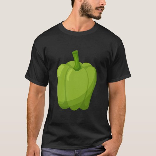 Funny Bell pepper Green Fruit Halloween Costuum T-shirt (Voorkant)