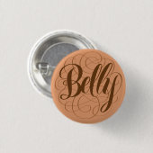 Funny Belly Button kalligrafiet pinback (Voorkant /achterkant)
