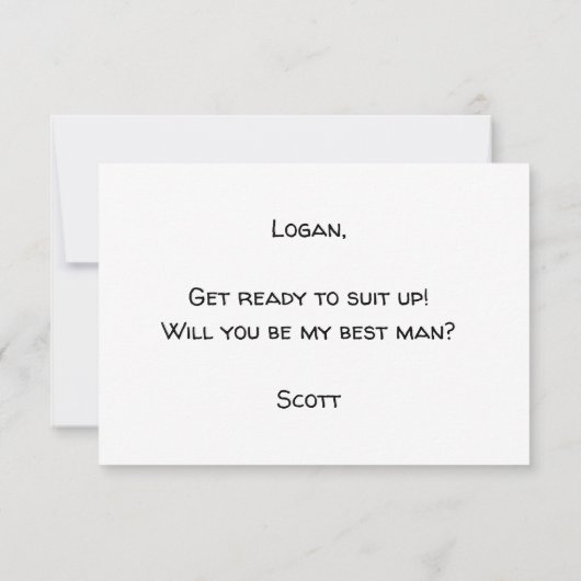 Funny, ben je mijn beste man, Humor Kaart (Achterkant)