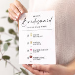 Funny, ben je mijn Bridesmaid-kaartje? Kaart<br><div class="desc">Wie kan nee zeggen tegen deze lijst van leuke activiteiten! Dit is de perfecte kaart om je team te verzamelen! Bezoek onze website voor meer design en inspiratie: www.creativeuniondesign.com</div>