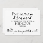 Funny, ben jij mijn Bridesmaid-voorstel? Kaart (Voorkant / Achterkant)