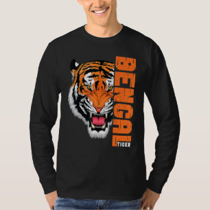 Funny Bengal Tiger opent de groeimond van de Yea T-shirt