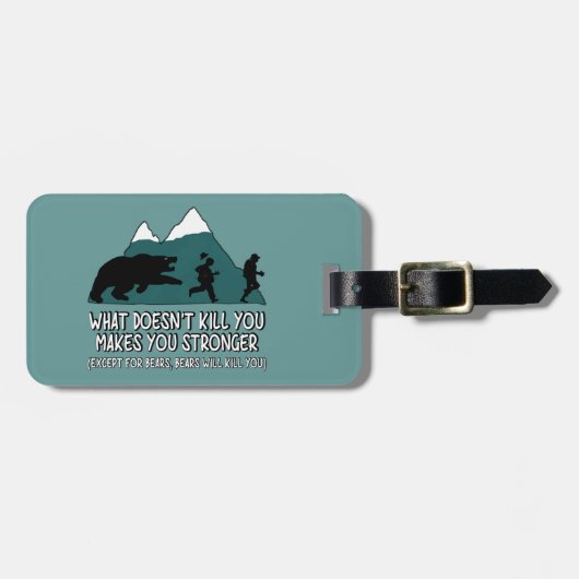 Funny beren bagagelabel (Voorkant horizontaal)