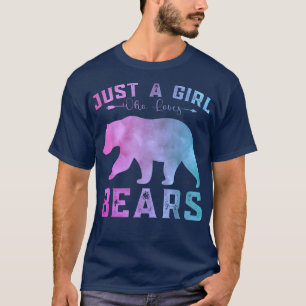 Funny Beren Lover Meisjes gewoon een meisje dat va T-shirt