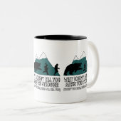 Funny beren tweekleurige koffiemok (Voorkant rechts)