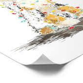 Funny Bernedoodle Christmas Graphics Dog Lights Lo Poster (Hoek)