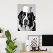 Funny Bernese Mountain Dog Bathroom Print, Toilet Poster (Thuiskantoor)