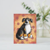 Funny Bernese Mountain Dog Cartoon Briefkaart (Staand voorkant)