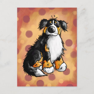 Funny Bernese Mountain Dog Cartoon Briefkaart