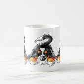 Funny Bernese Mountain Dog Cartoon Koffiemok (Center)