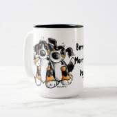 Funny Bernese Mountain Dog Cartoon Mok (Voorkant links)