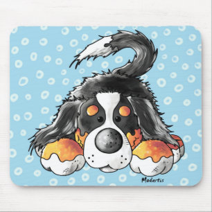 Funny Bernese Mountain Dog Cartoon Muismat