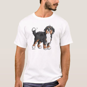 Funny Bernese Mountain Dog Cartoon T-shirt