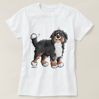 Funny Bernese Mountain Dog Cartoon T-shirt