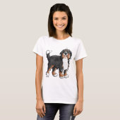 Funny Bernese Mountain Dog Cartoon T-shirt (Voorkant volledig)