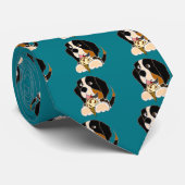 Funny Bernese Mountain Dog eet ijskicecone Stropdas (Opgerold)