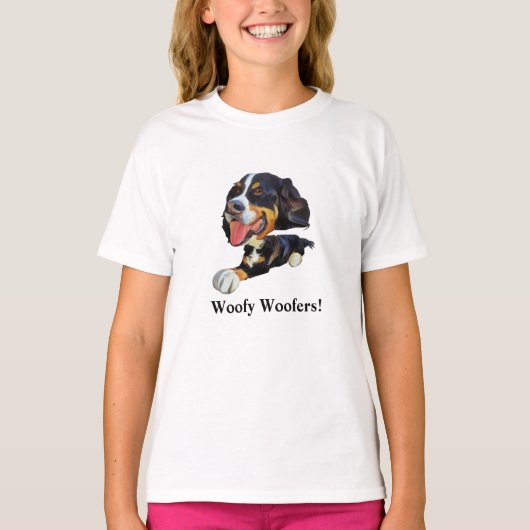 Funny Bernese Mountain Dog Girls T-Shirt (Voorkant)